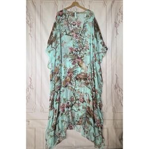 ROBERTO CAVALLI X SKIMS LONG KAFTAN FAGIANELLA PRINT Size Large NWOT